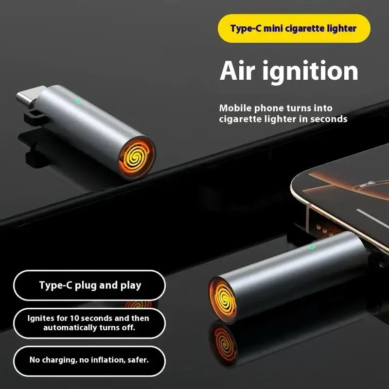 USB Type-C Flameless Electric Lighter | Windproof & Portable Electric Lighter QXL A3