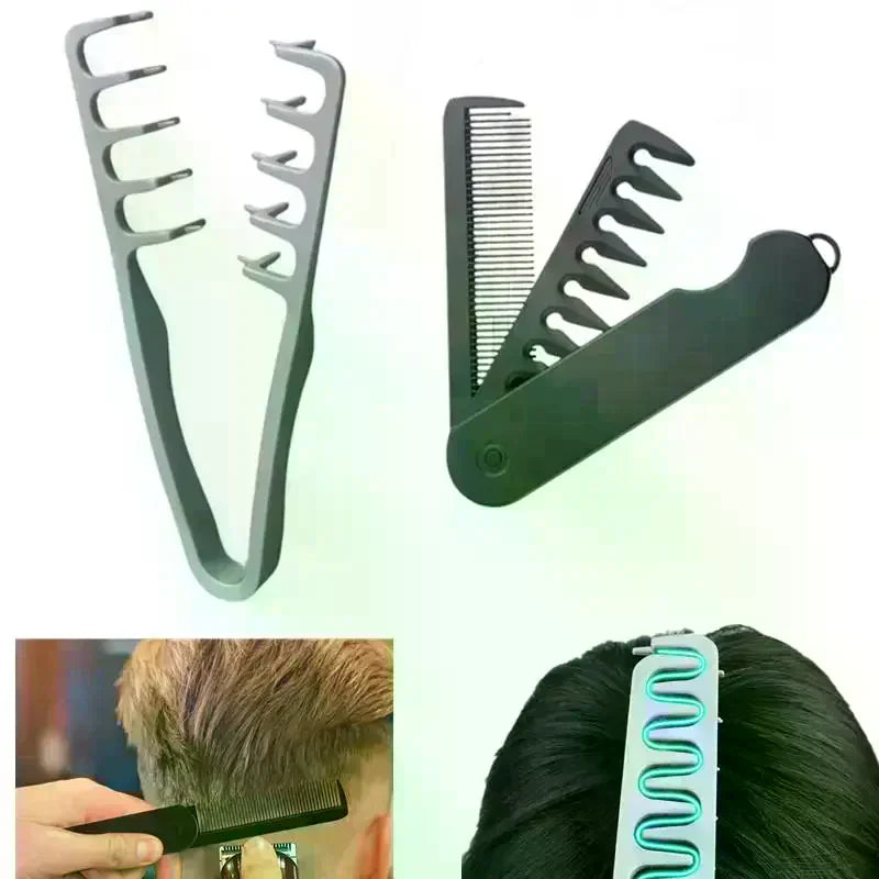Volumizing Wide-Tooth Comb & Folding Comb Set | All Hair Types Hair Styling Comb Set QXL