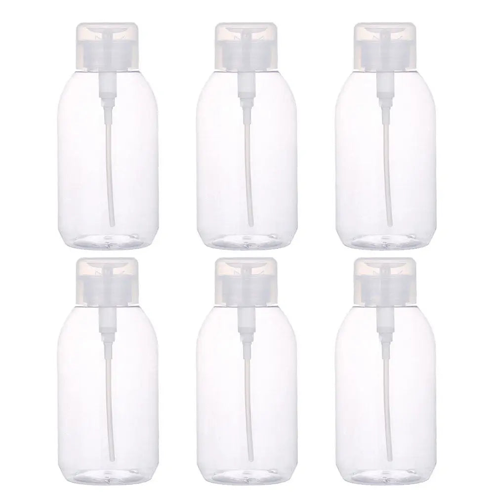 6-Pack Empty Press Pump Dispenser Bottles for Cosmetics Travel Cosmetic Pump Bottle Set QXL