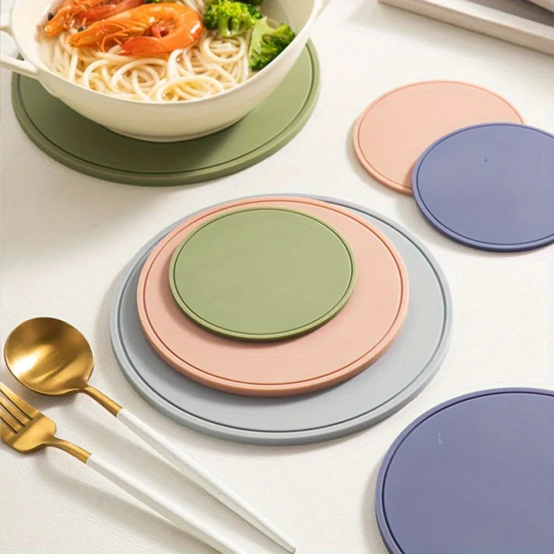 Round Silicone Trivet Mat – Heat-Resistant Pot & Cup Coaster Silicone Trivet Mat QXL