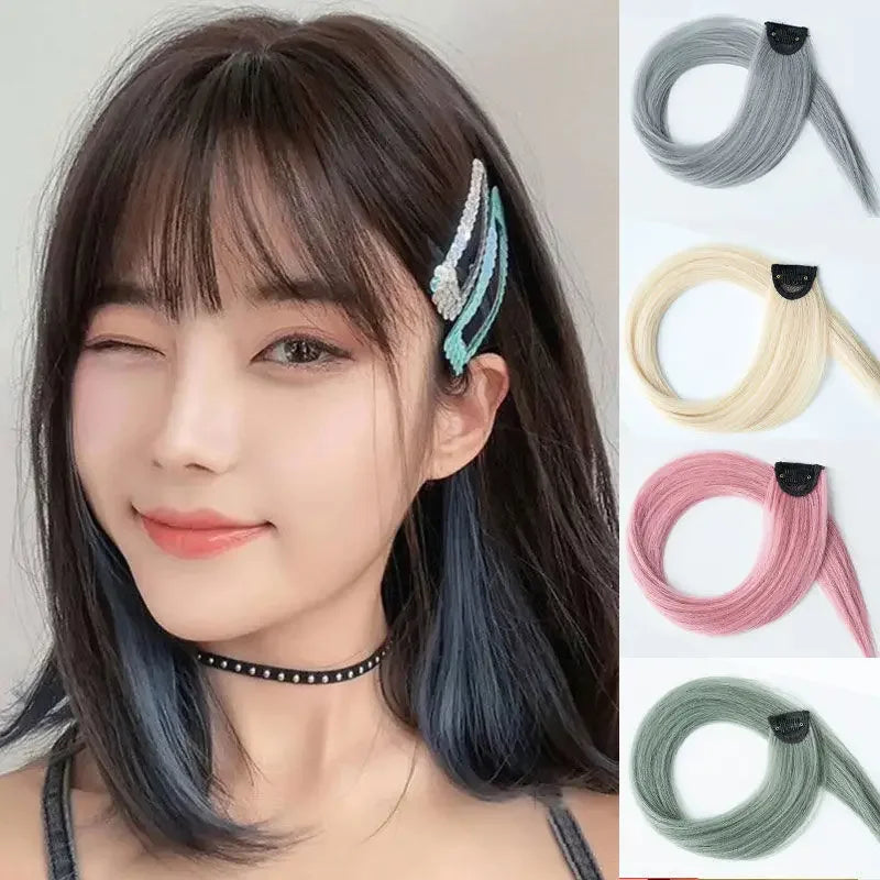 60cm Clip-In Synthetic Hair Extension | Long Straight Hairpiece Clip-In Hair Extension QXL