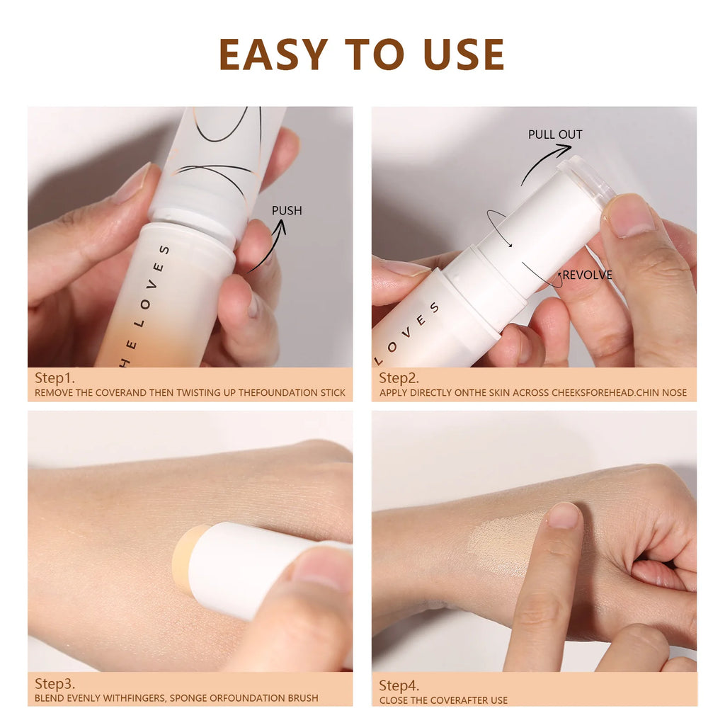 Matte Foundation Stick | Full Coverage Velvet Finish, 5 Shades Matte Foundation Stick QXL