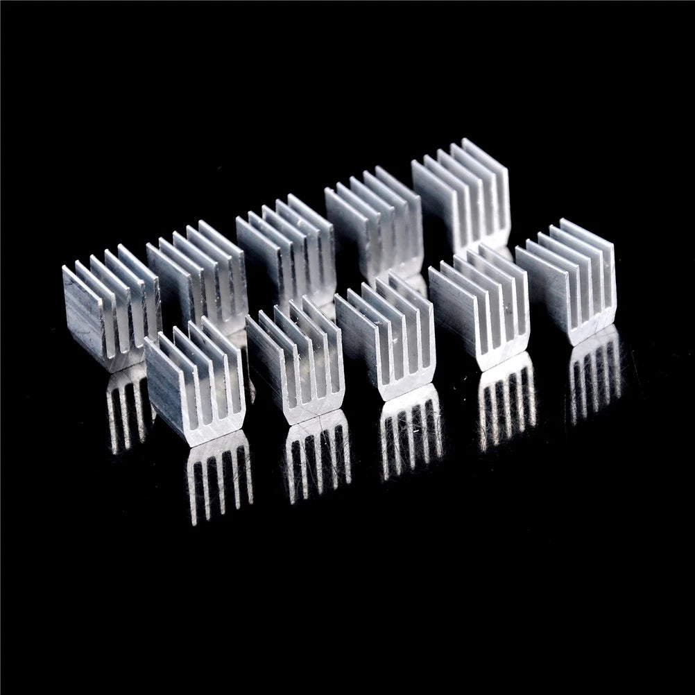 10-Pack Aluminum Heatsink 9×9×12mm | RAM CPU GPU Cooler Aluminum Heatsink QXL 10pcs