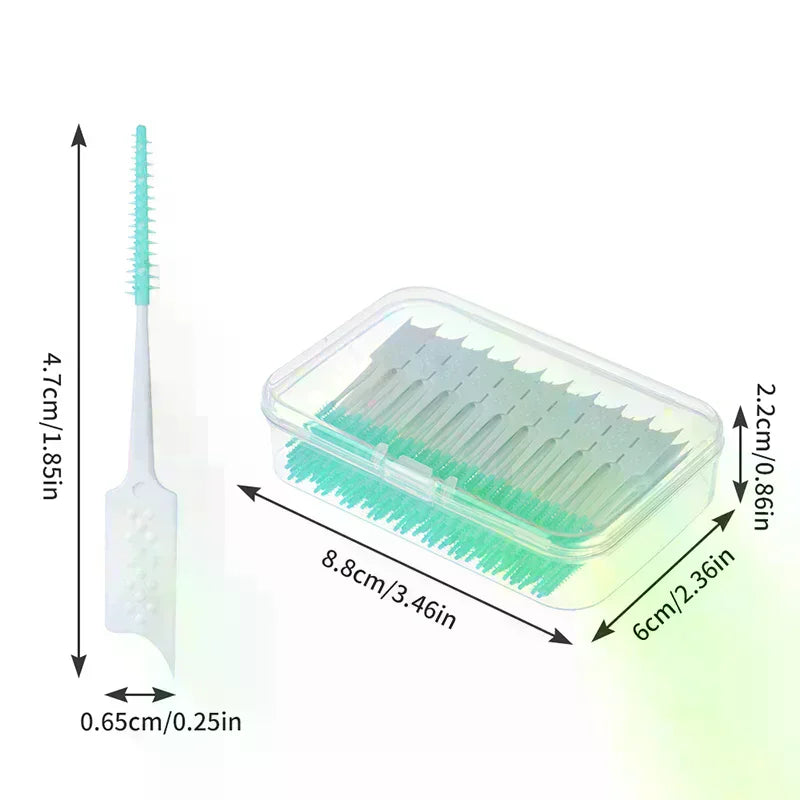 Silicone Interdental Brushes – Soft Toothpicks, 20–300 Pcs Interdental Brush QXL
