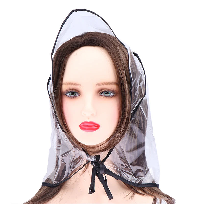 Clear Rain Bonnet Hat – Waterproof Hairstyle Protector Rain Bonnet Hat QXL