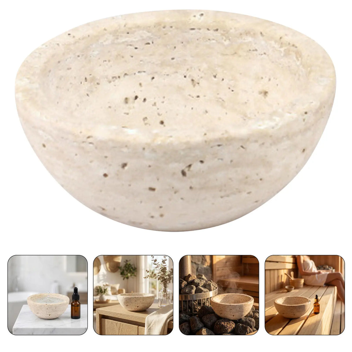 Stone Essential Oil Diffuser Tray | Sauna Aromatherapy Bowl Essential Oil Tray QXL
