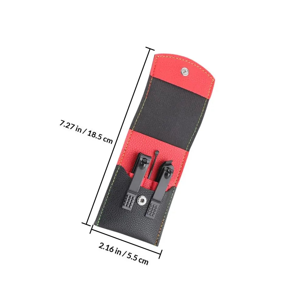 Stainless Steel Nail Clipper Set 2-Pack with Ear Pick & Bag Nail Clipper Set QXL