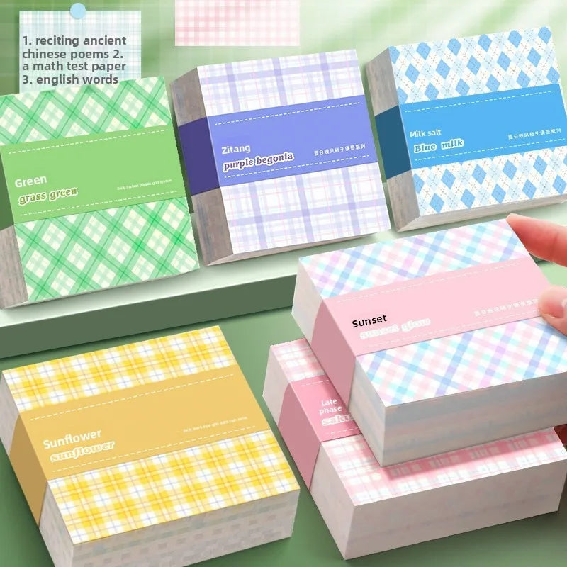 Colorful Gridded Memo Pads – Adhesive-Free Note Sheets Gridded Memo Pad QXL