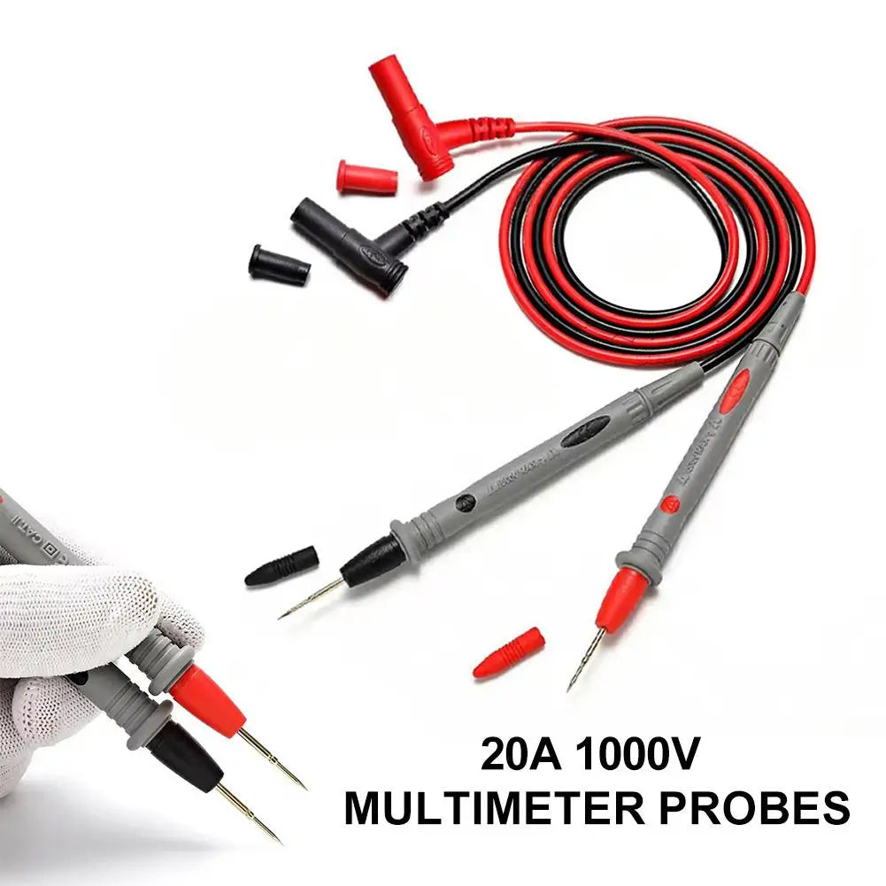 20A 1000V Multimeter Test Lead Probe Set | Needle Tip Multimeter Test Leads QXL