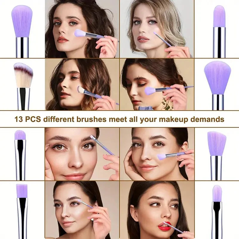 33-Pc Professional Makeup Brush Set with Headband & Wristband Makeup Brush Set QXL