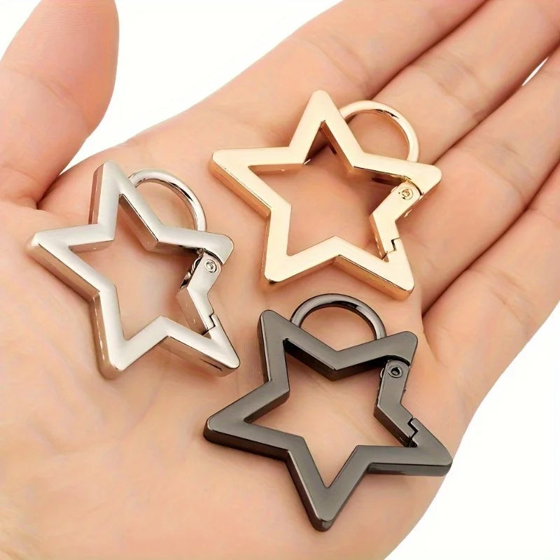 2-Pack Star-Shaped Plated Spring Snap Hooks | Bag & Hiking Spring Snap Hook QXL