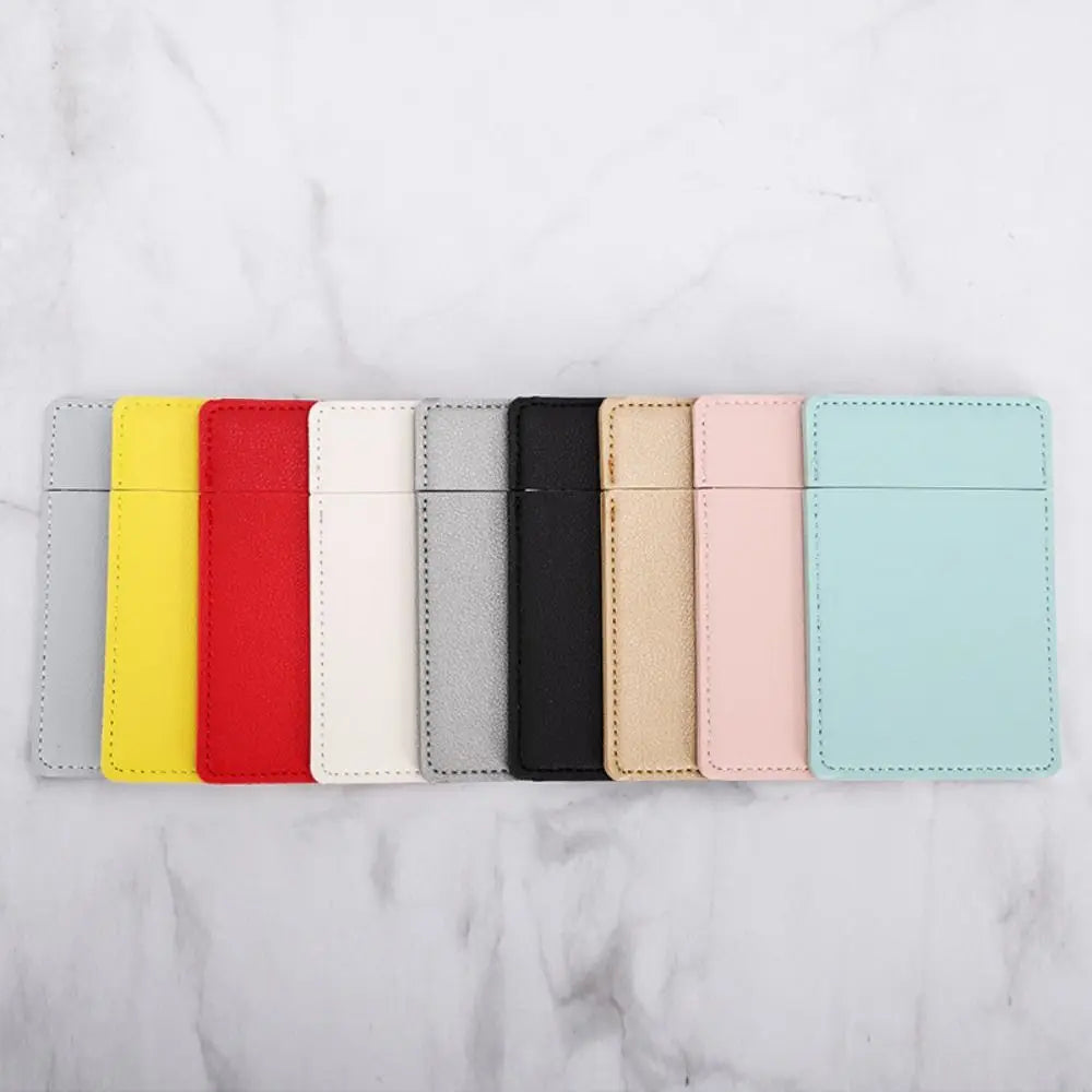 Stainless Steel Pocket Makeup Mirror | PU Leather Compact Pocket Makeup Mirror QXL