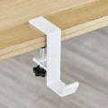 Adjustable Desk Edge Hook | Headset & Backpack Hanger Desk Edge Hook QXL White-1pc