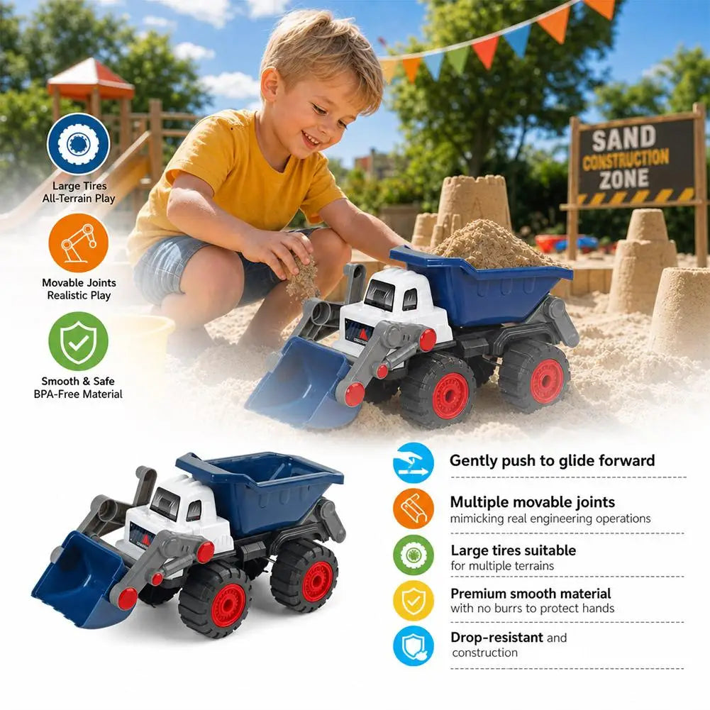 Kids Sand Excavator Truck Toy | Movable Arm Beach Digger Construction Toy Truck QXL