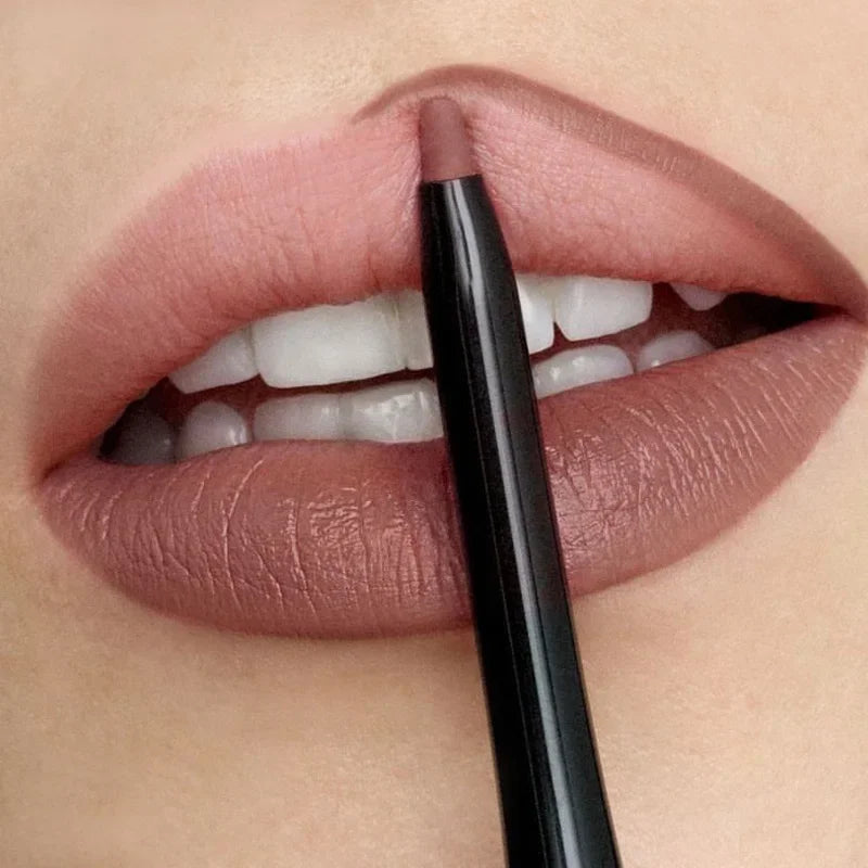 Waterproof Matte Lip Liner Pencil | 12 Colors Long-Lasting Lip Liner Pencil QXL