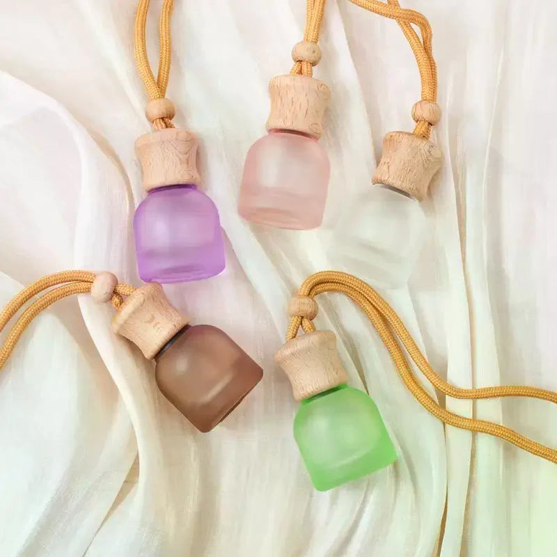 11ml Refillable Car Essential Oil Diffuser Bottle | Wooden Cap Perfume Diffuser Bottle QXL