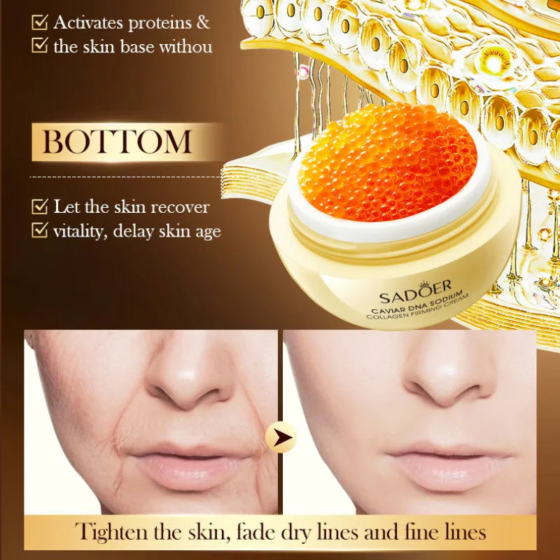 SADOER Caviar Collagen Firming Cream – Moisturizing 30g Firming Face Cream QXL