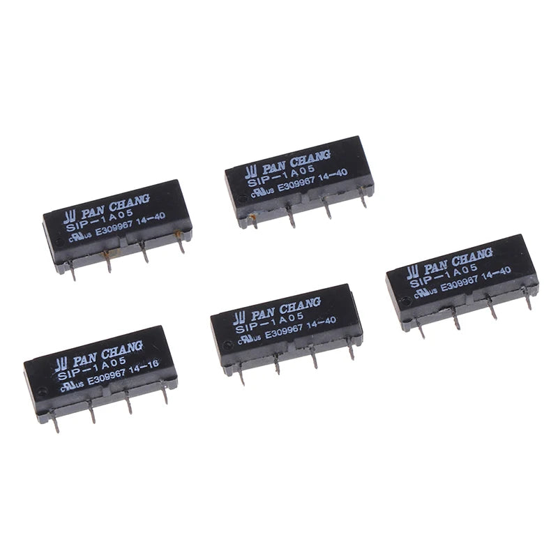 5-Pack SIP-1A05 4-Pin 5V Reed Switch Relay – DC Dry Relay Reed Switch Relay QXL