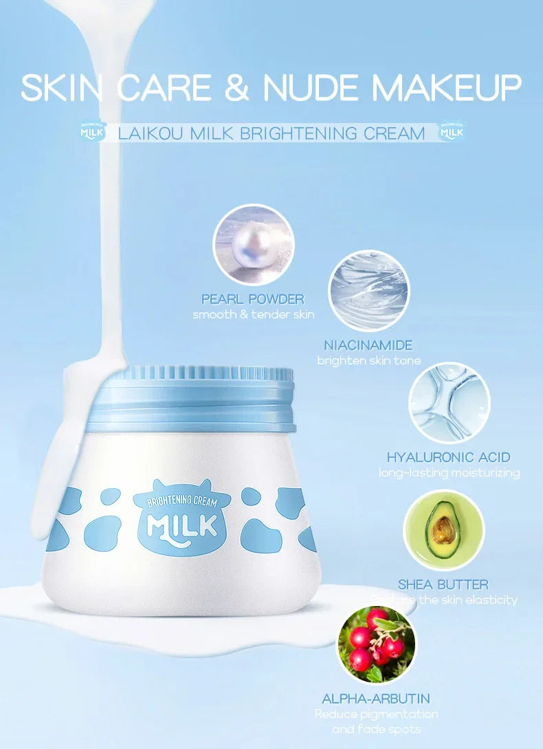 LAIKOU Milk Brightening Face Cream | Niacinamide & Pearl 55g Brightening Face Cream QXL