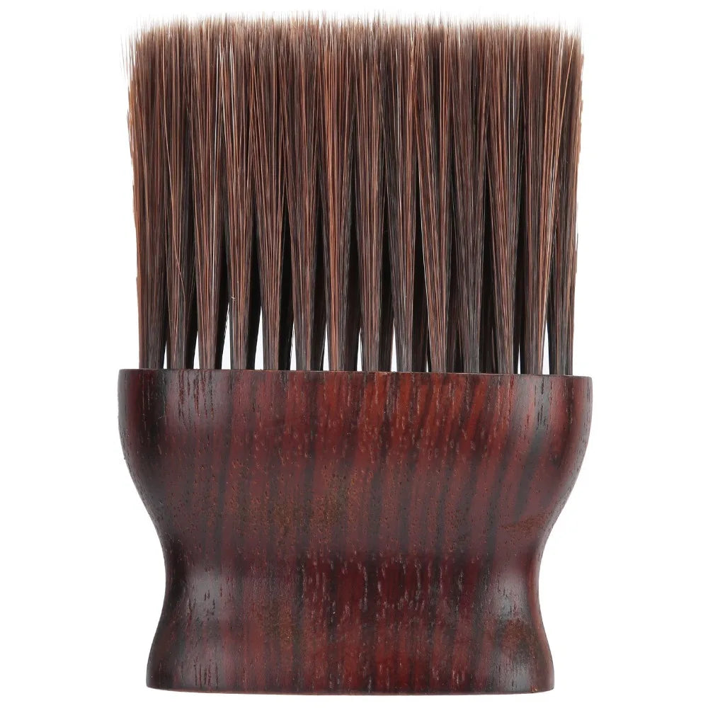 Rubberwood Barber Neck Duster Brush | Soft Nylon Bristles Barber Neck Brush QXL -M