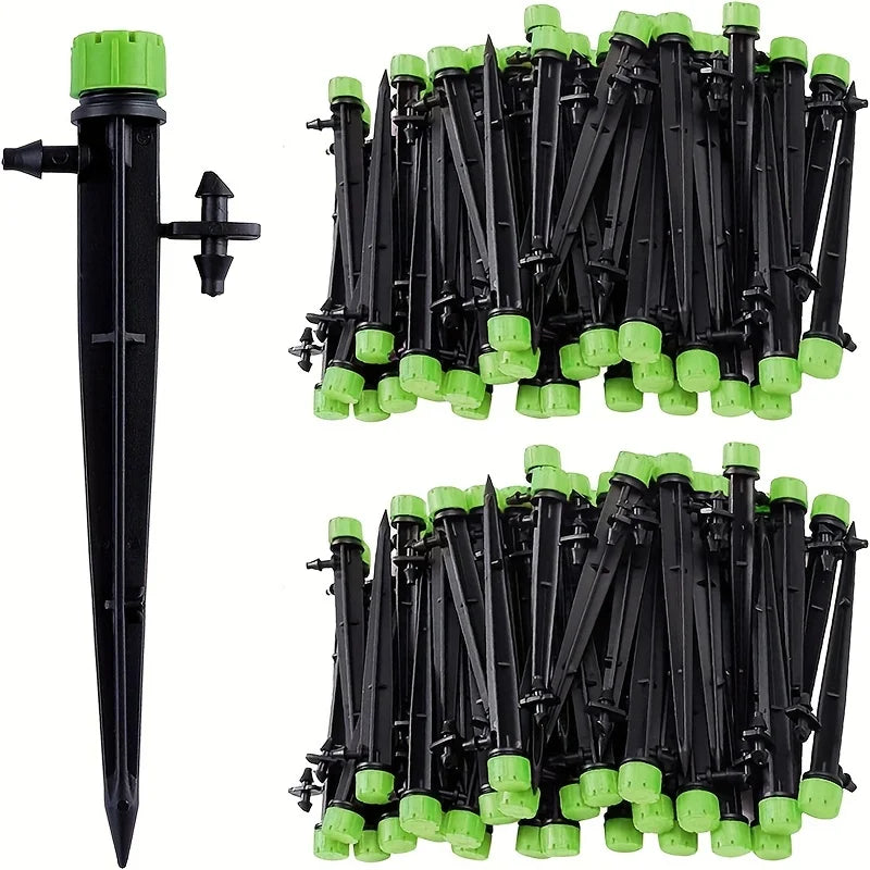 10-Pack 360° Adjustable Drip Emitters on Stake for Flower Beds Drip Irrigation Emitters QXL