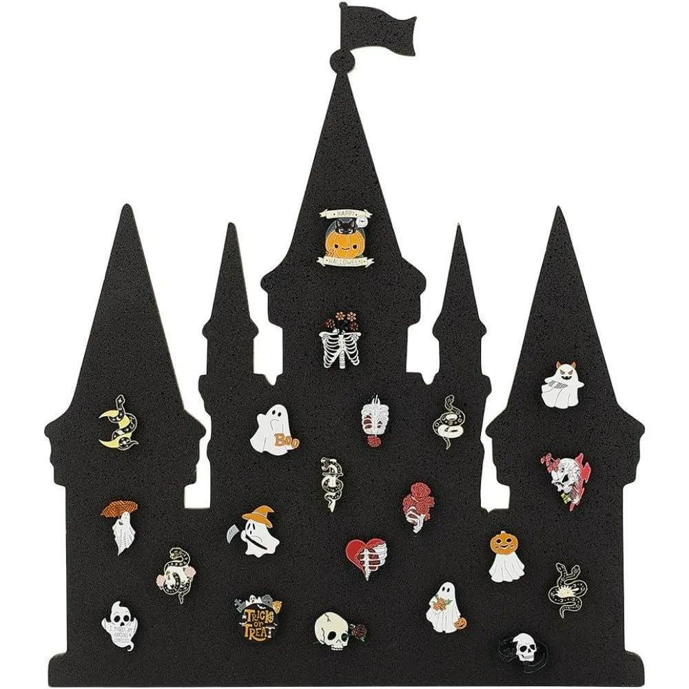Black Castle Cork Pin Board 14x12" | Brooch & Bulletin Display Cork Pin Board QXL