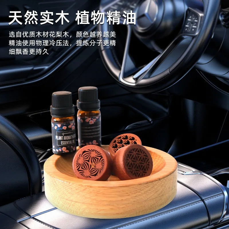 Solid Wood Car Air Vent Essential Oil Diffuser Clip Car Vent Diffuser QXL