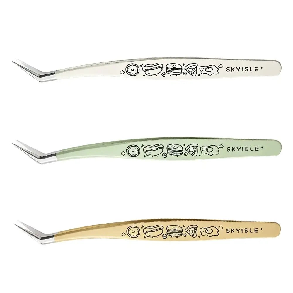 Curved Lash Extension Tweezers | Cartoon Anti-Static Steel Lash Extension Tweezer QXL