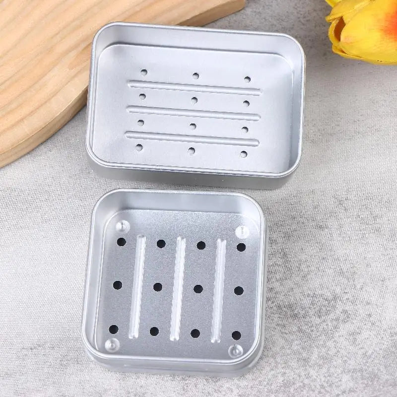 Aluminum Travel Soap Box with Lid & Draining Tray | Soap Dish Travel Soap Dish QXL