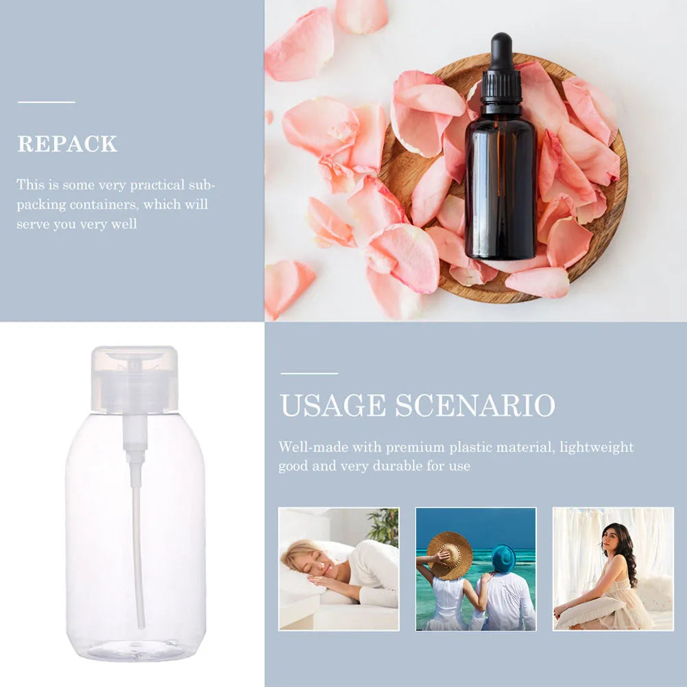 6-Pack Empty Press Pump Dispenser Bottles for Cosmetics Travel Cosmetic Pump Bottle Set QXL