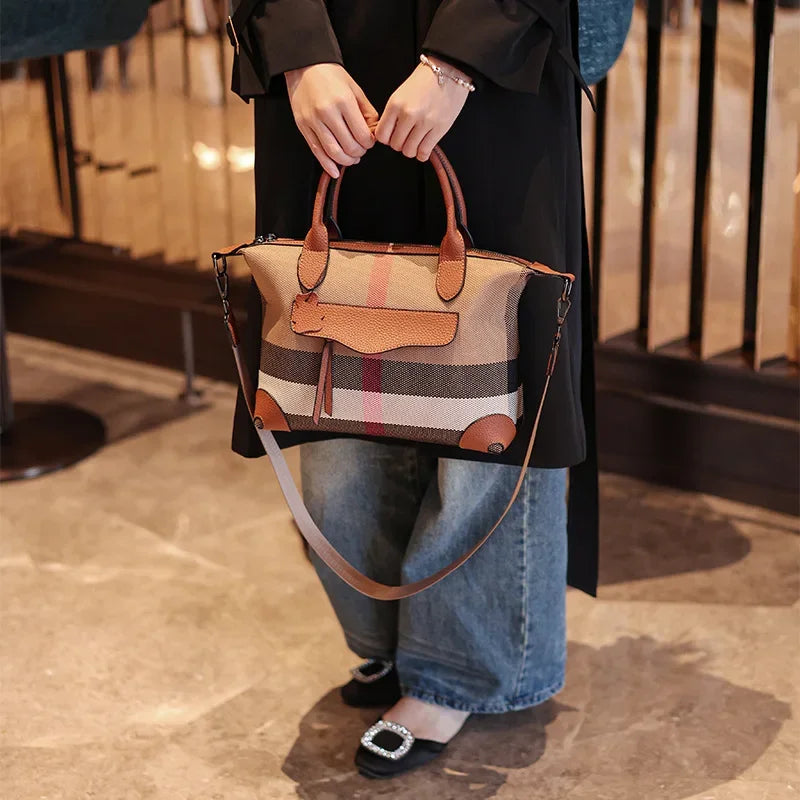 Luxury Leather Diaper Bag | Large Crossbody Tote for Moms Leather Diaper Bag QXL