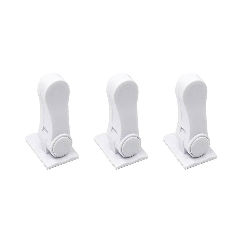 Baby-Proof Cabinet & Door Safety Lock | Child Latch Guard Baby Safety Lock QXL B188 White-3pcs