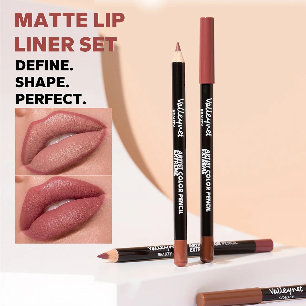 13-Pc Matte Lip Liner & Gloss Set – Waterproof, Long-Lasting Lip Liner Set QXL