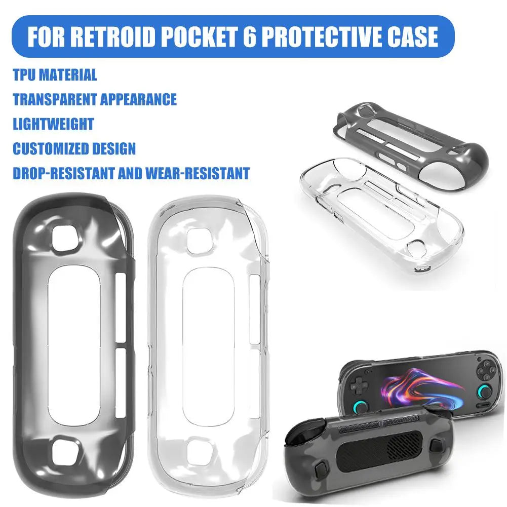 Retroid Pocket 6 TPU Protective Case | Anti-Scratch Cover Game Console Case QXL