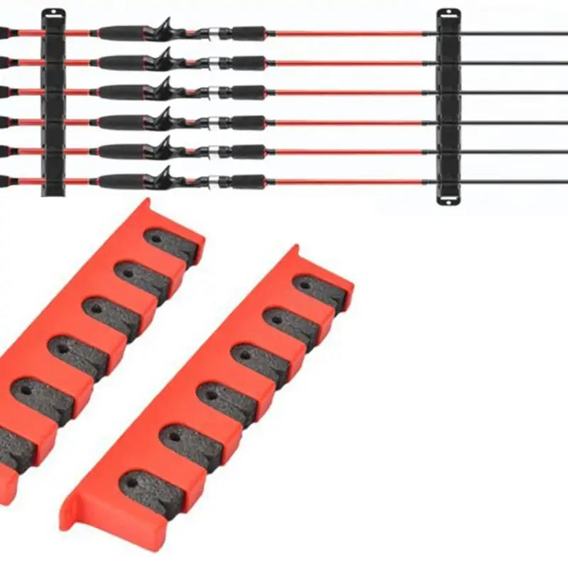 Wall-Mount Fishing Rod Holder | Vertical Display Stand Fishing Rod Holder QXL