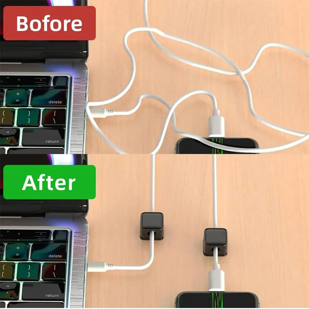 Magnetic Self-Adhesive Cable Clips | Wire Cord Holder 1/3/6-Pack Cable Cord Clip QXL