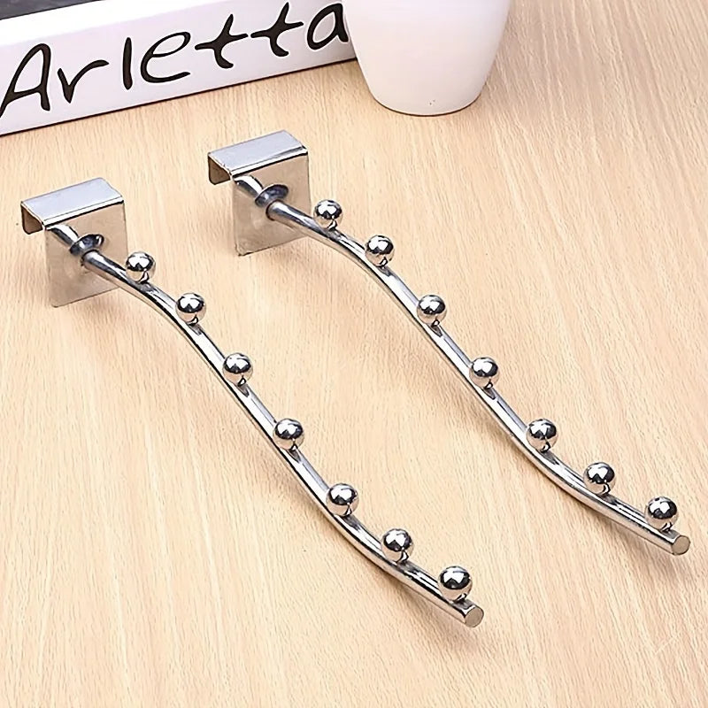 5-Hook Stainless Steel Square Tube Rack | Clothes & Bag Hanger Wall Hook Rack QXL