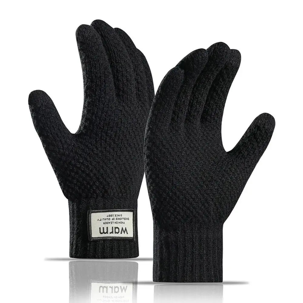 Fleece-Lined Touchscreen Winter Gloves – Unisex Pineapple Pattern Winter Touchscreen Gloves QXL A