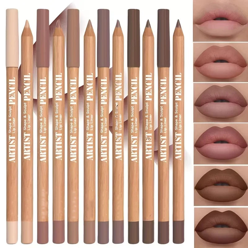 6-Piece Velvet Matte Lip Liner Set | Berry, Brown & Pink Shades Lip Liner Set QXL