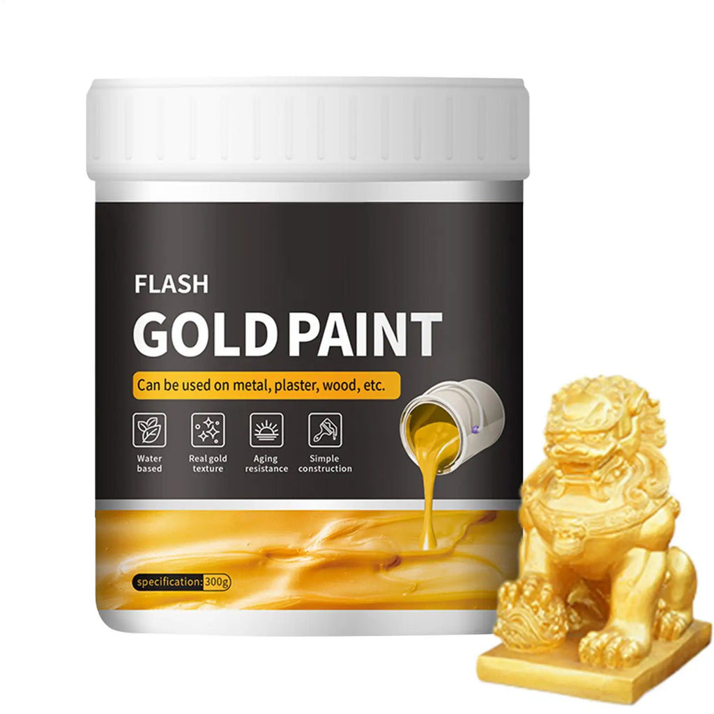 300g Liquid Gilding Gold Paint | Quick-Dry Wood, Metal & Plaster Liquid Gilding Paint QXL