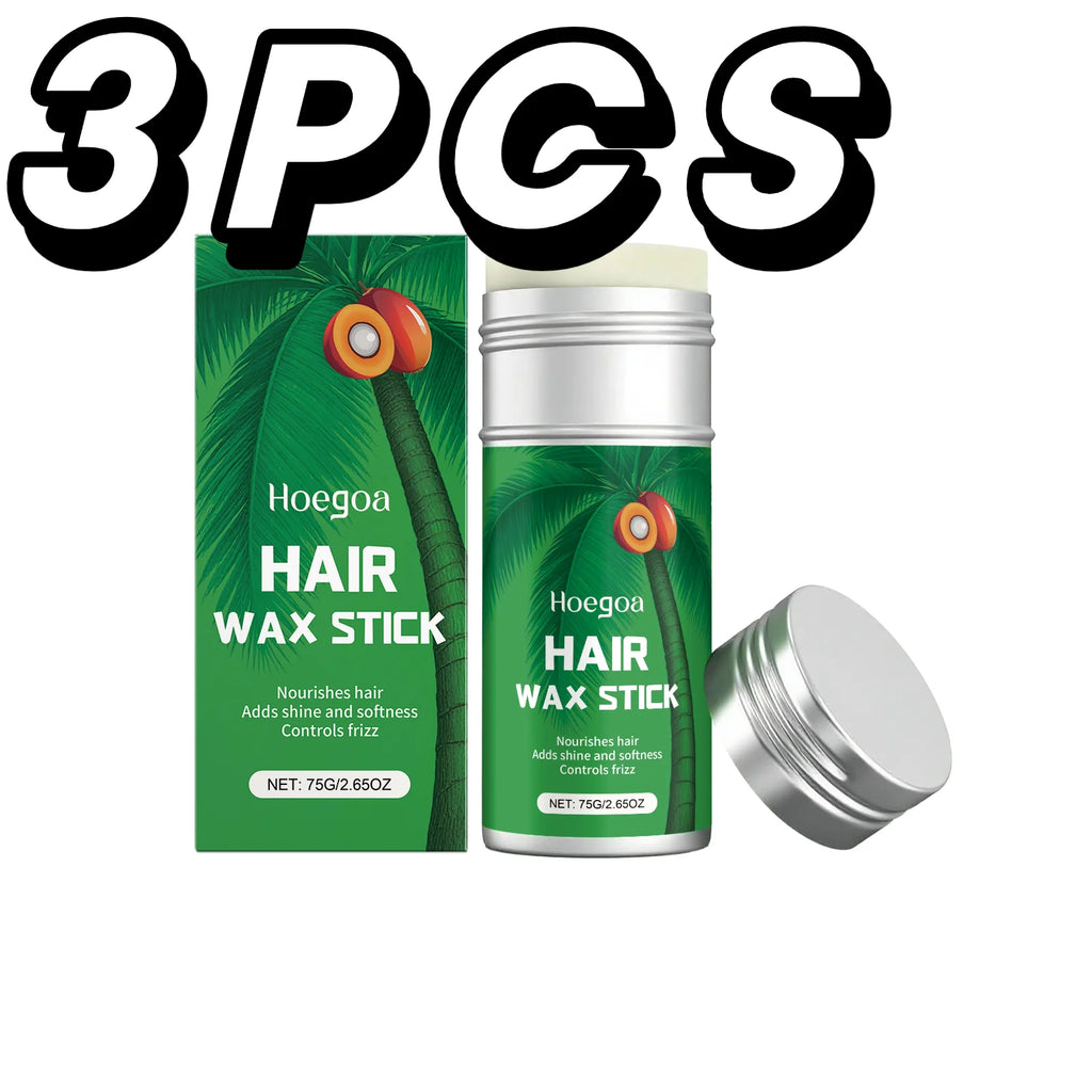 HOEGOA Hair Wax Stick – Anti-Frizz Pomade & Edge Control 75g Hair Wax Stick QXL 3PCS