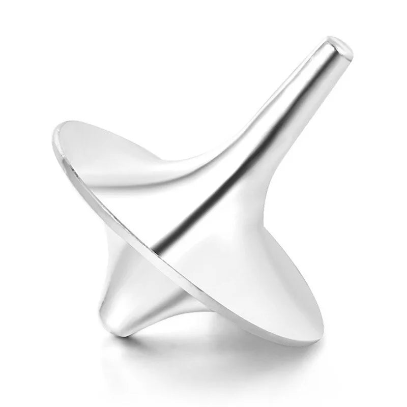 Metal Fingertip Gyro Spinner | Quiet EDC Desk Toy Fidget Gyro Spinner QXL silvery