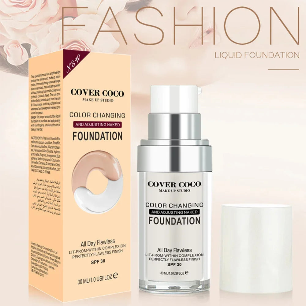 Cover Coco Long-Lasting Liquid Foundation & Concealer 30ml Liquid Foundation QXL