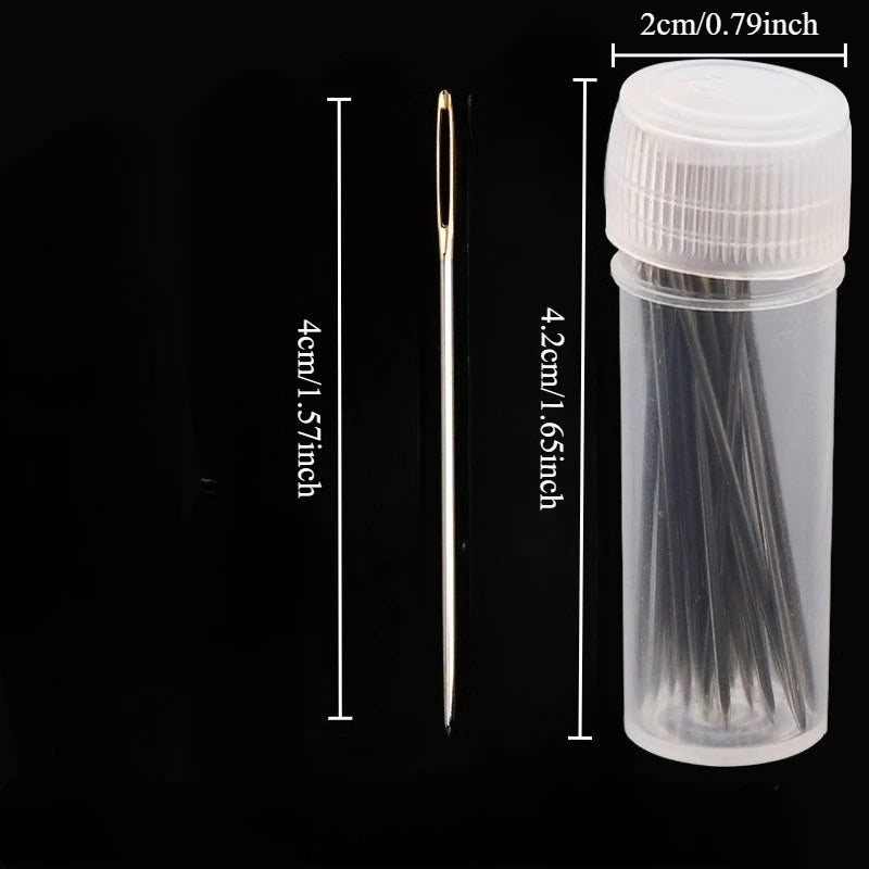 Cross-Stitch Embroidery Needle Set with Storage & Threader Embroidery Needle Set QXL