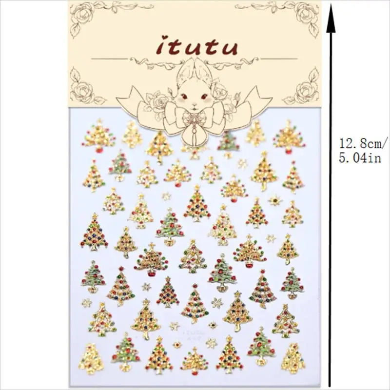 Christmas Nail Art Stickers | Tree & Crystal Ball Decals Nail Art Stickers QXL