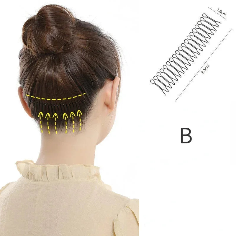 Invisible Bang Fix Insert Comb & Hairpin | Korean Style Hair Clip & Comb QXL