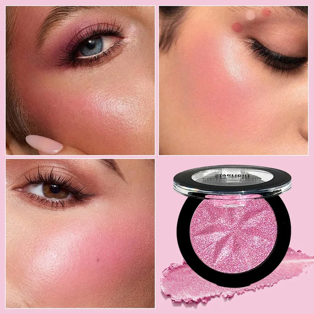 3-Color Matte Blush & Contour Palette | Long-Lasting Natural Glow Blush Contour Palette QXL