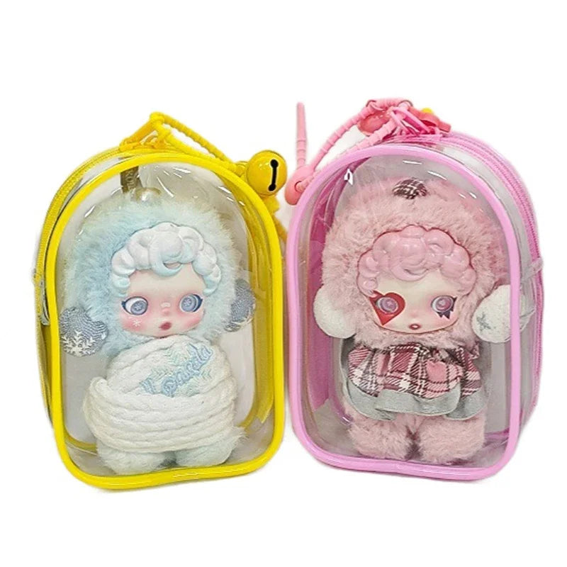 Transparent PVC Doll Display Case 15cm | Dustproof Zipper Bag Doll Display Case QXL