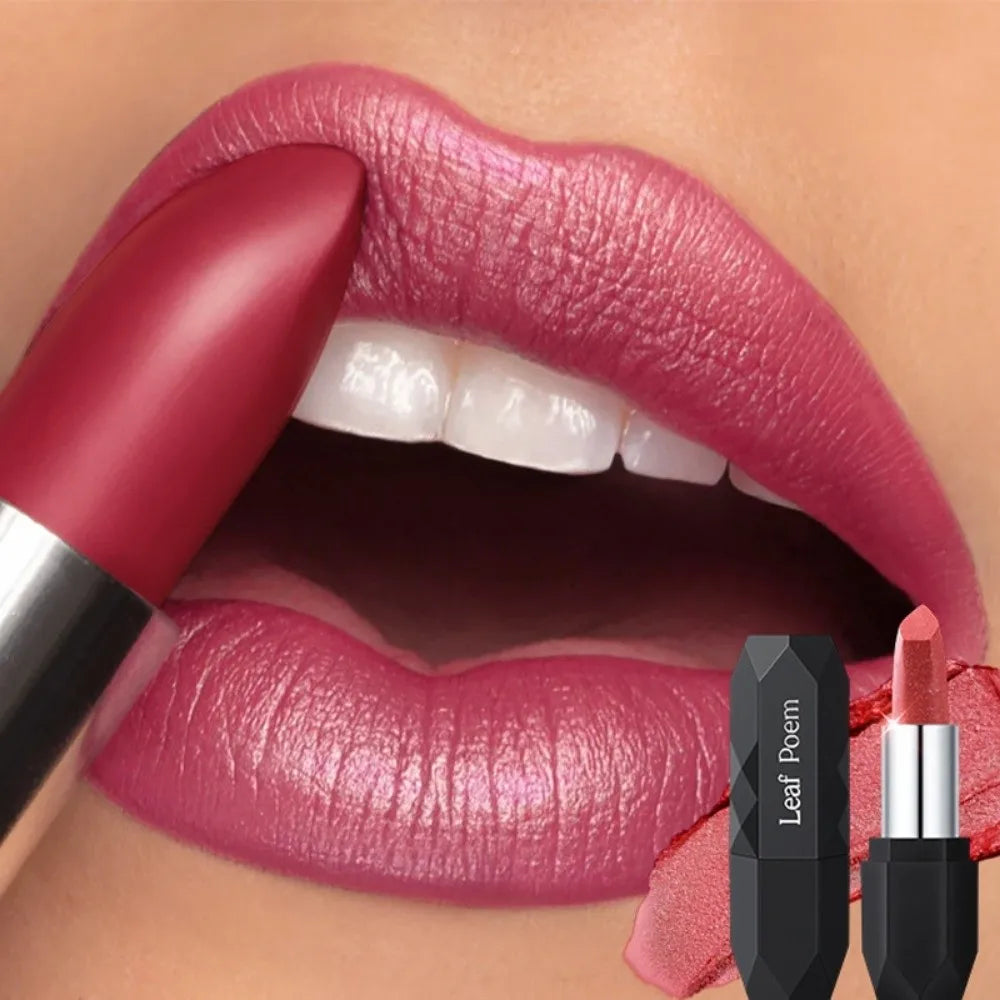 Glitter Pearlescent Metallic Lipstick | Matte Long-Lasting Lip Glaze Metallic Lip Glaze QXL