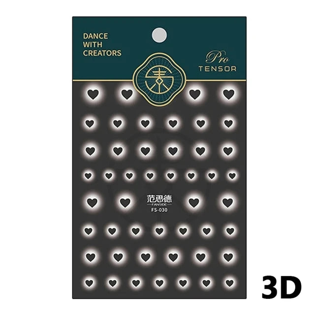 5D Kawaii Star Nail Stickers | Macaron Self-Adhesive Decals Nail Art Stickers QXL 1pcs FS030